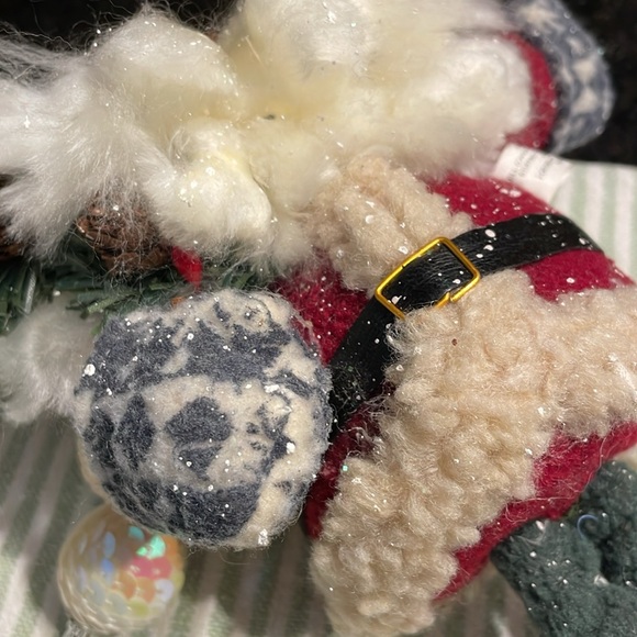 Father Christmas stands proudly with his fluffy beard, pine branches and snow - Picture 10 of 10